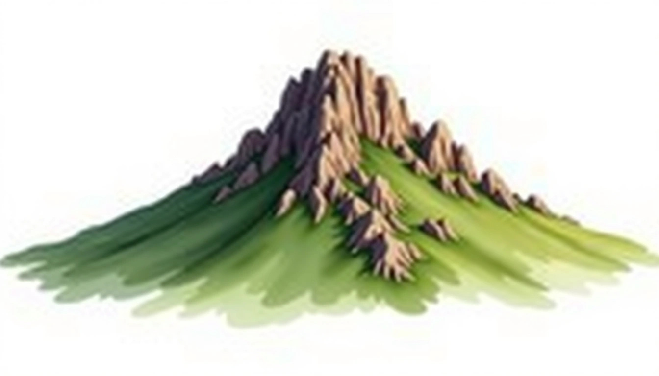 Signal Hill — 350m — South Africa — watercolor illustration