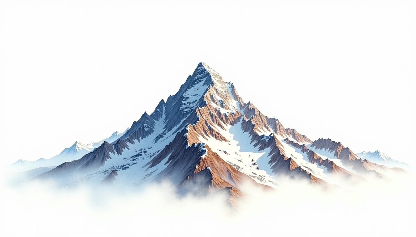 Signalkuppe — 4,554m — Italy — watercolor illustration