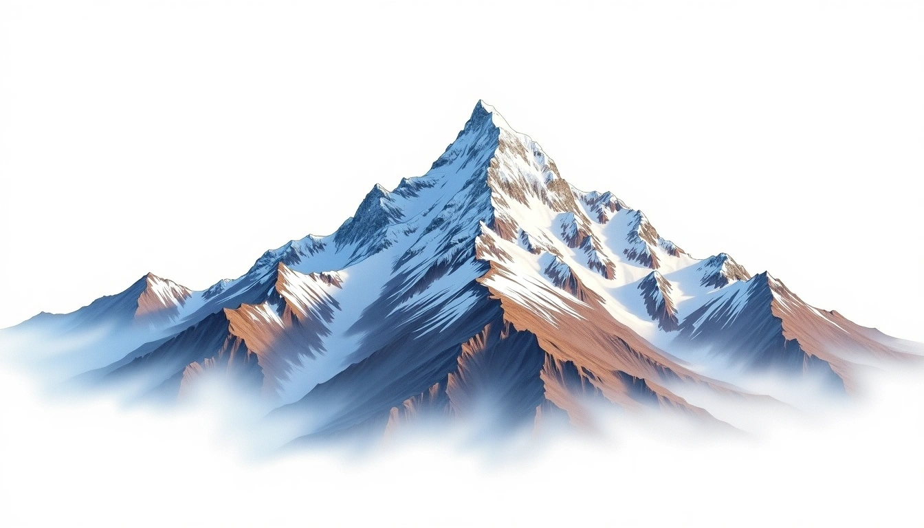 Siula Grande — 6,344m — Peru — watercolor illustration