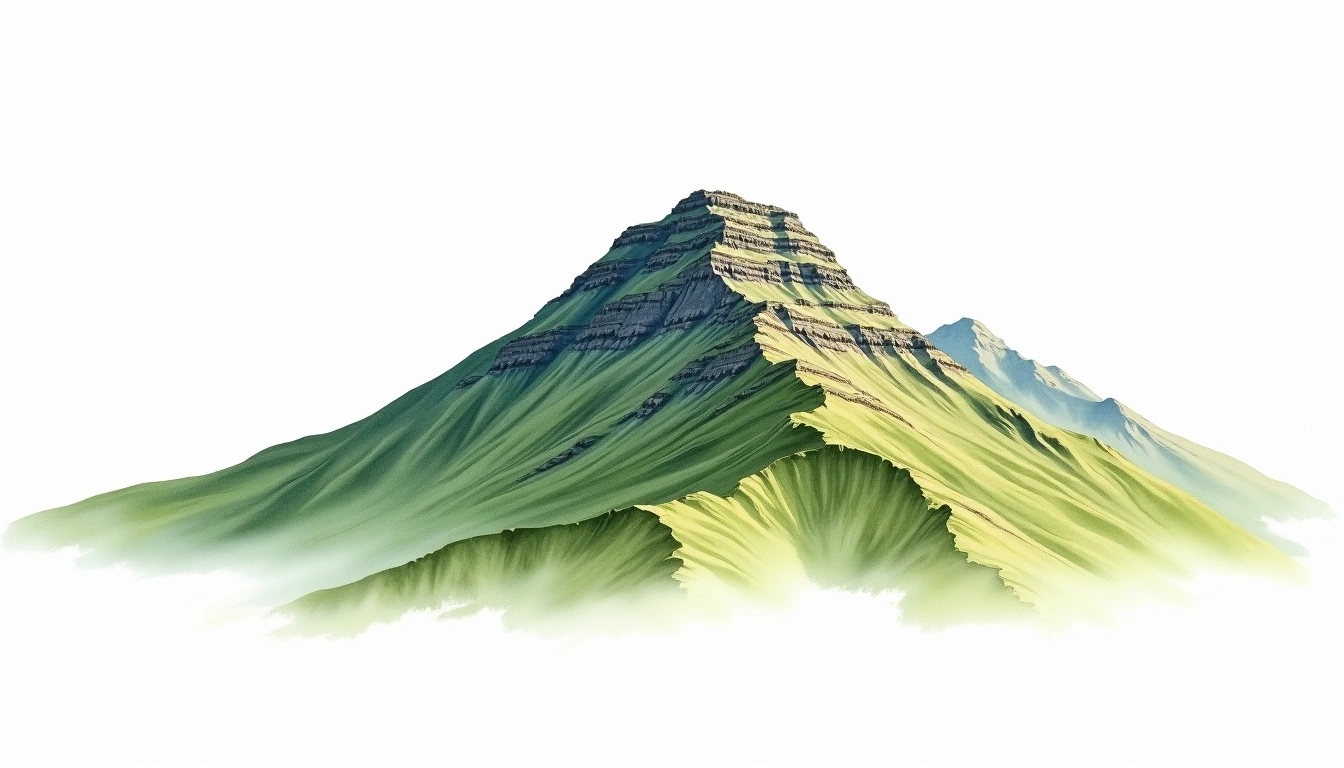 Skiddaw — 931m — United Kingdom — watercolor illustration