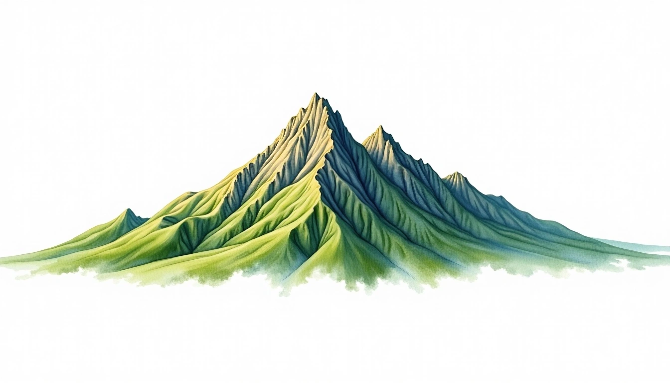 Slide Mountain (NY) — 1,274m — United States — watercolor illustration