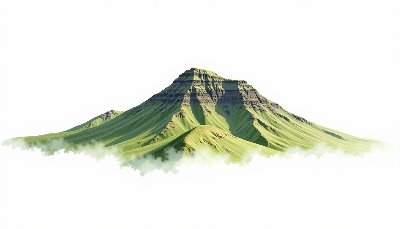 Slieve Donard — 850m — United Kingdom — watercolor illustration