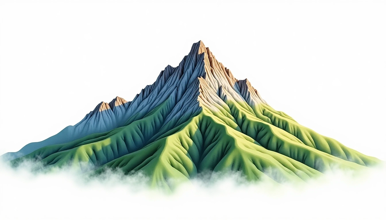 Mount Smolikas — 2,637m — Greece — watercolor illustration