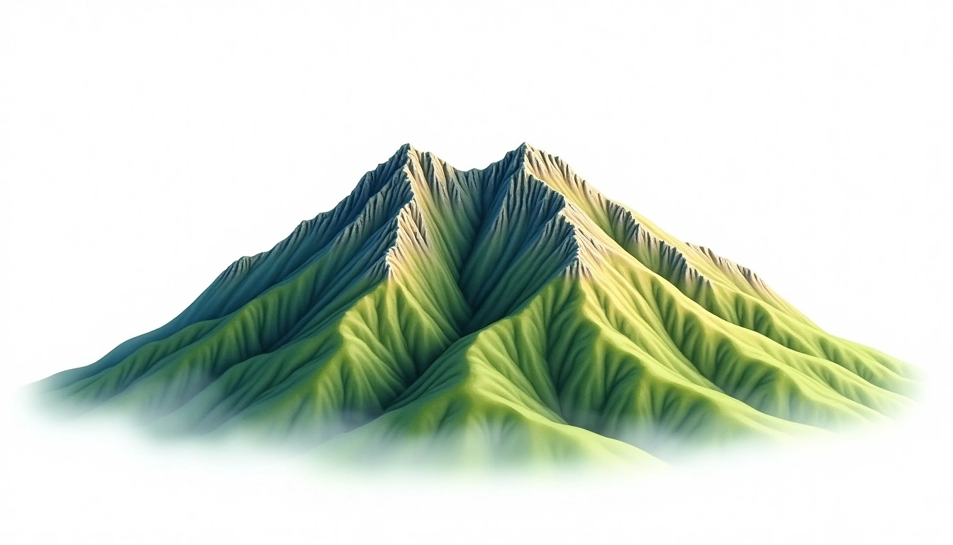 Snaefell — 621m — United Kingdom — watercolor illustration