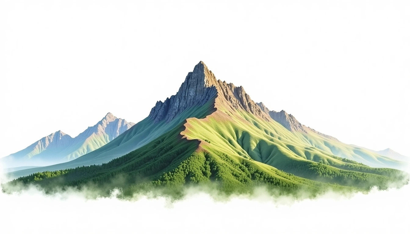 Sneeuberg — 2,504m — South Africa — watercolor illustration