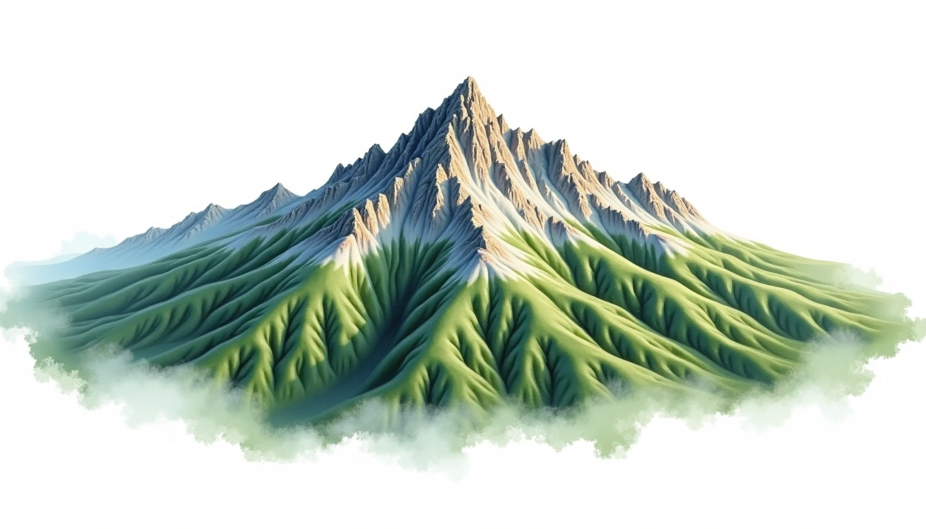 Snezka — 1,603m — Czech Republic — watercolor illustration