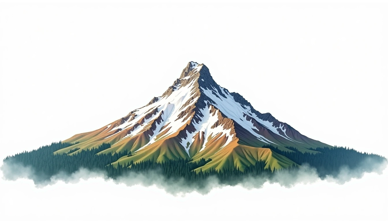 Snohetta — 2,286m — Norway — watercolor illustration