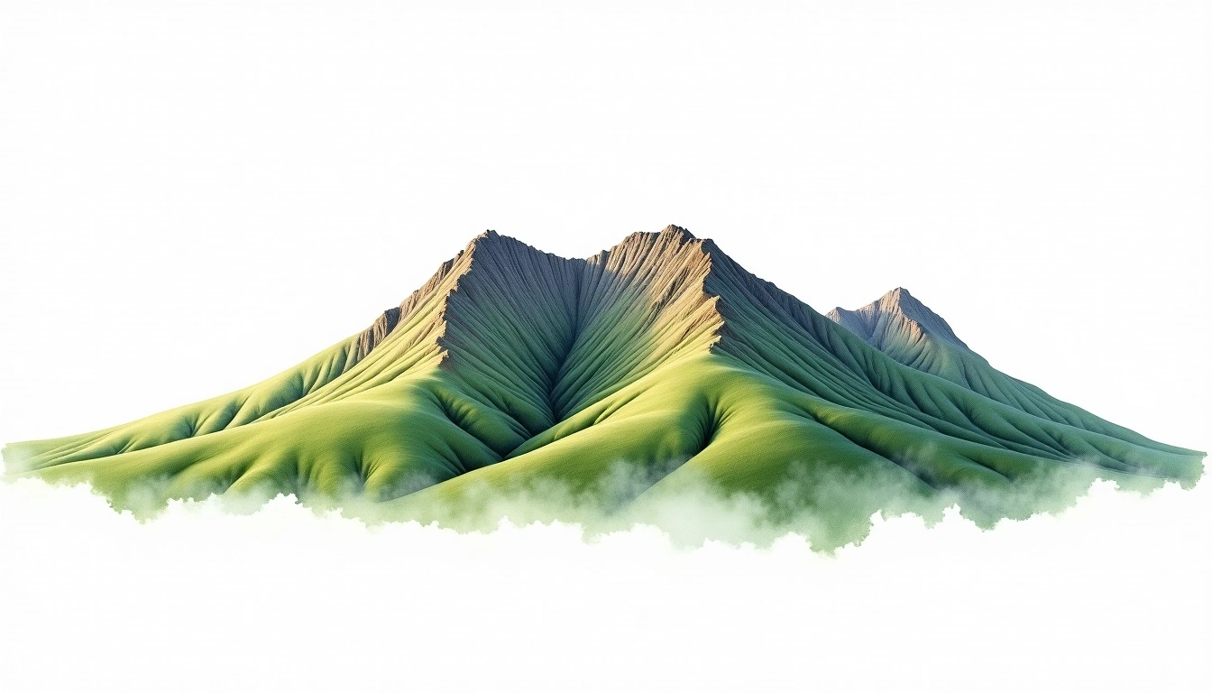 Snowdon — 1,085m — United Kingdom — watercolor illustration