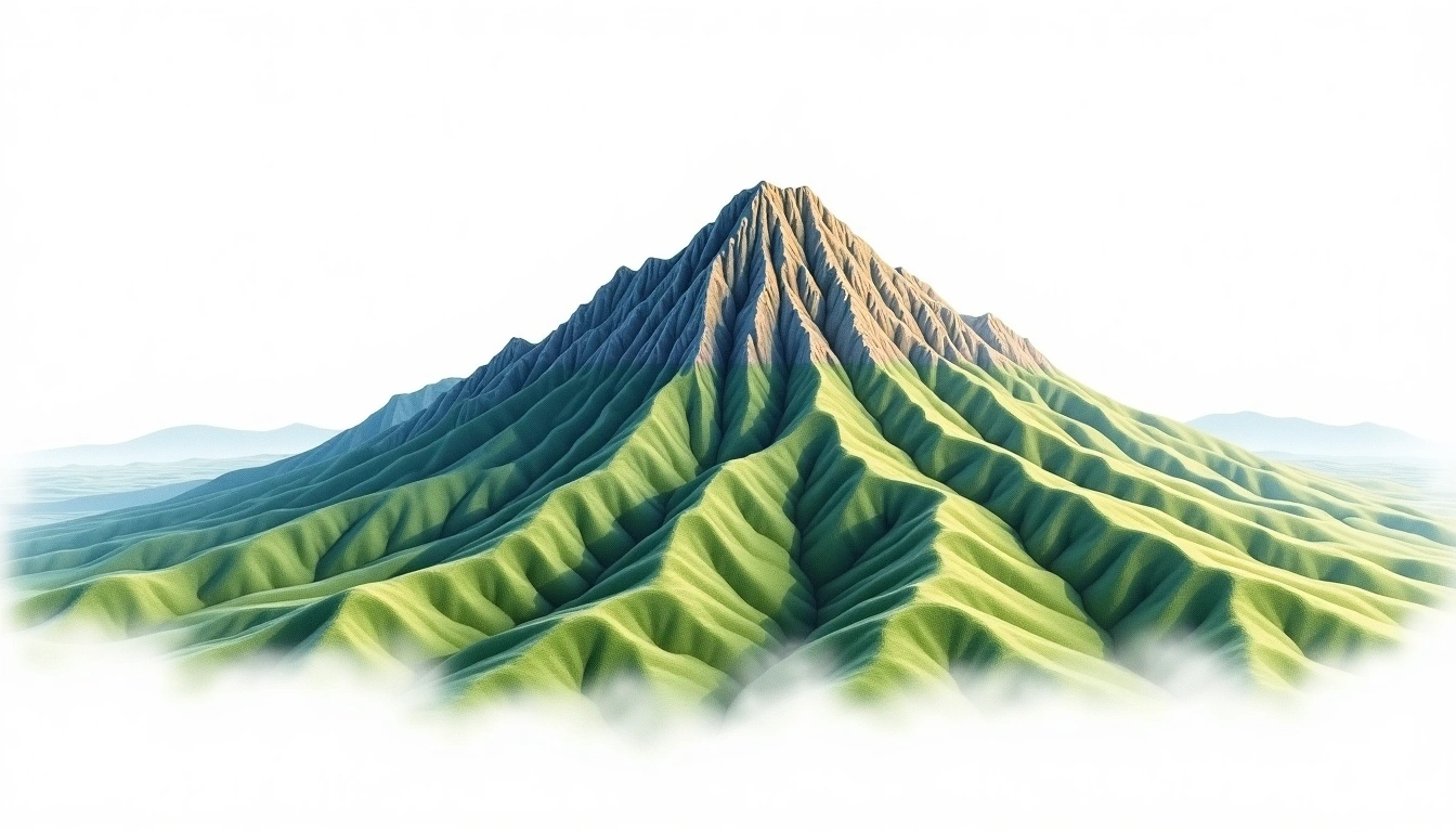 Sobaeksan — 1,440m — South Korea — watercolor illustration