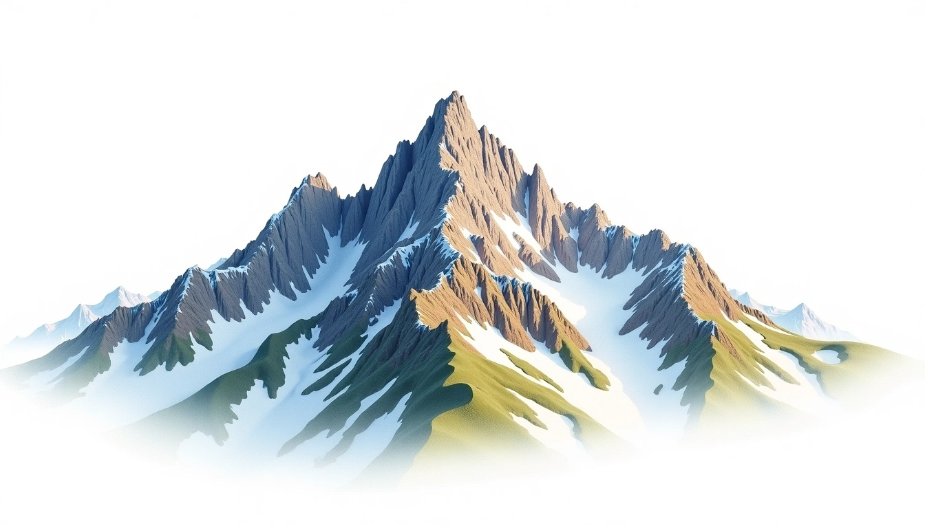 Sonnblick — 3,106m — Austria — watercolor illustration