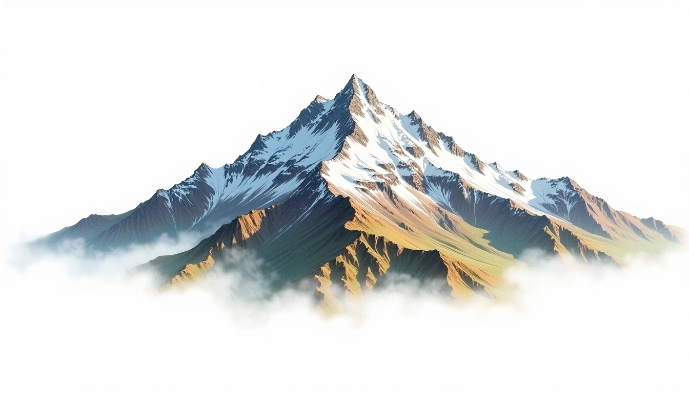 Sorapiss — 3,205m — Italy — watercolor illustration