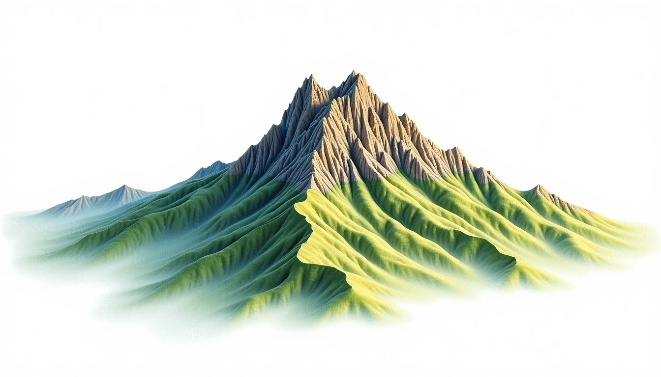 South Twin Mountain — 1,438m — United States — watercolor illustration