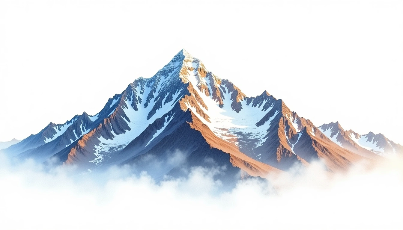 Spantik — 7,027m — Pakistan — watercolor illustration