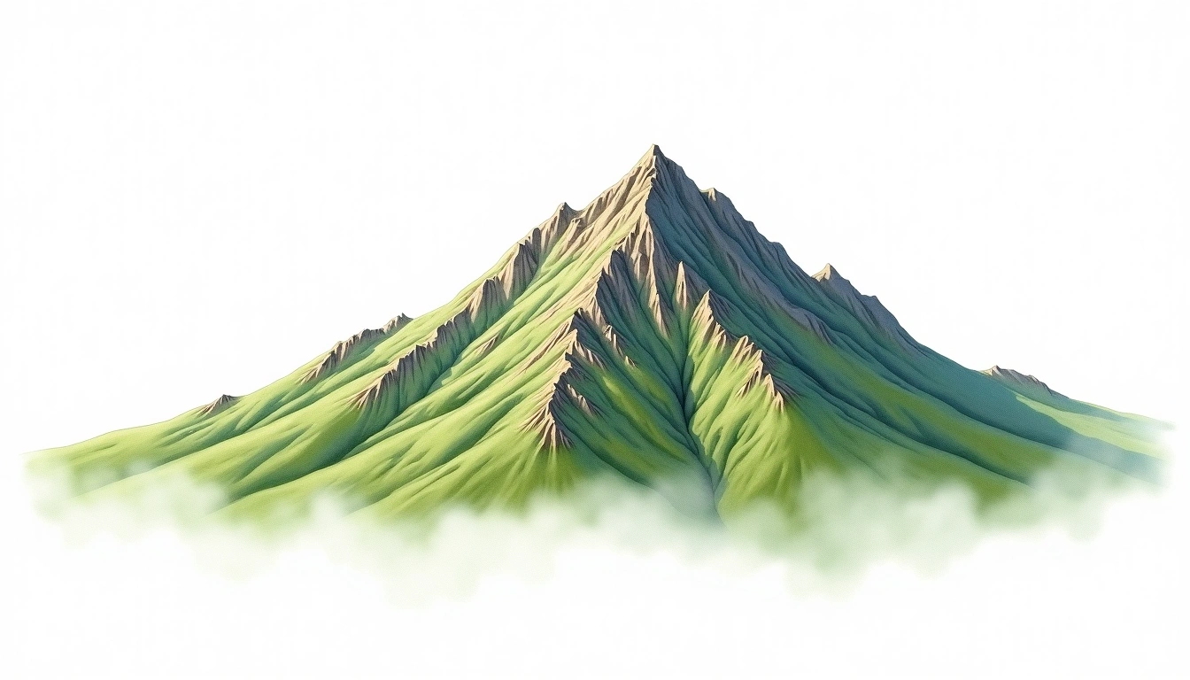 Springer Mountain — 1,108m — United States — watercolor illustration