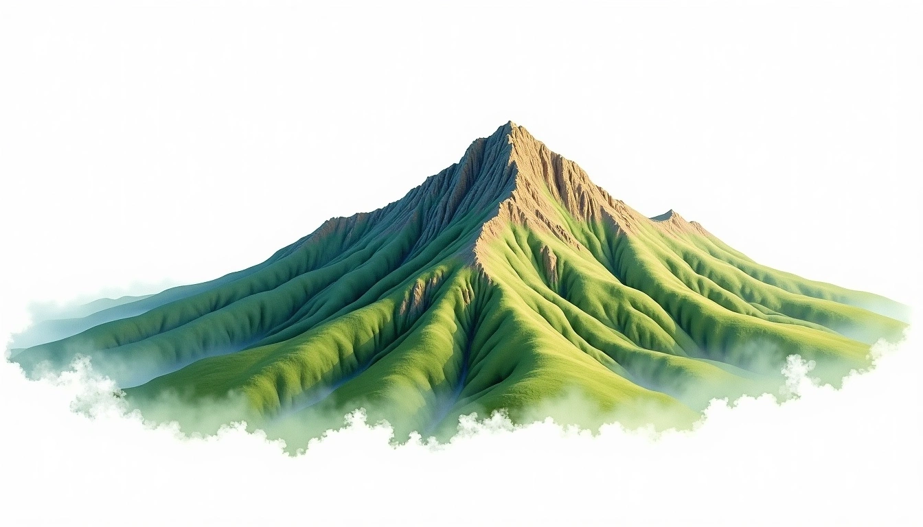 Spruce Knob — 1,482m — United States — watercolor illustration