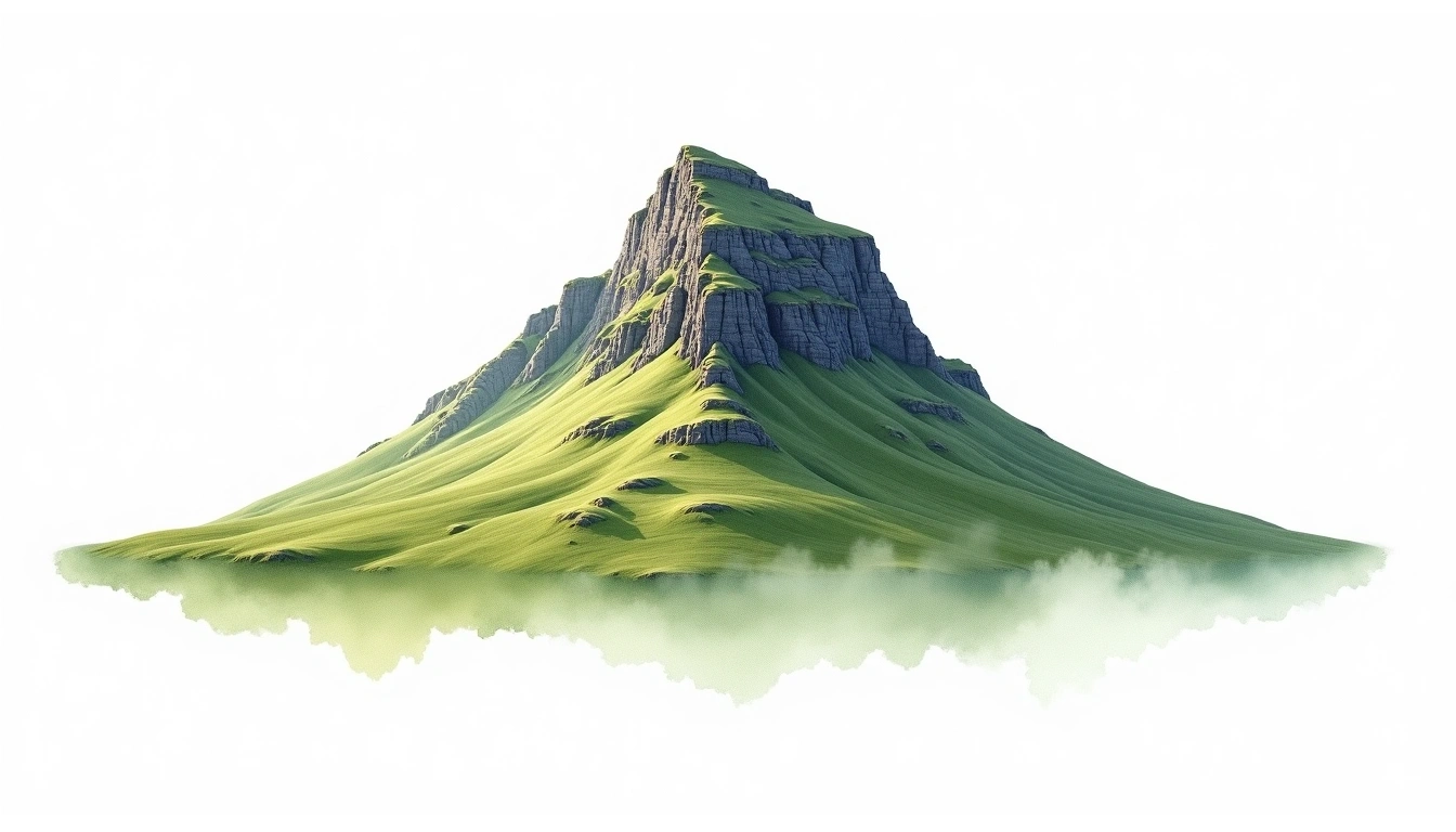 Stac Pollaidh — 613m — United Kingdom — watercolor illustration