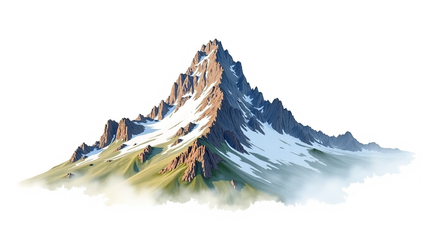 Starlight Peak — 4,252m — United States — watercolor illustration