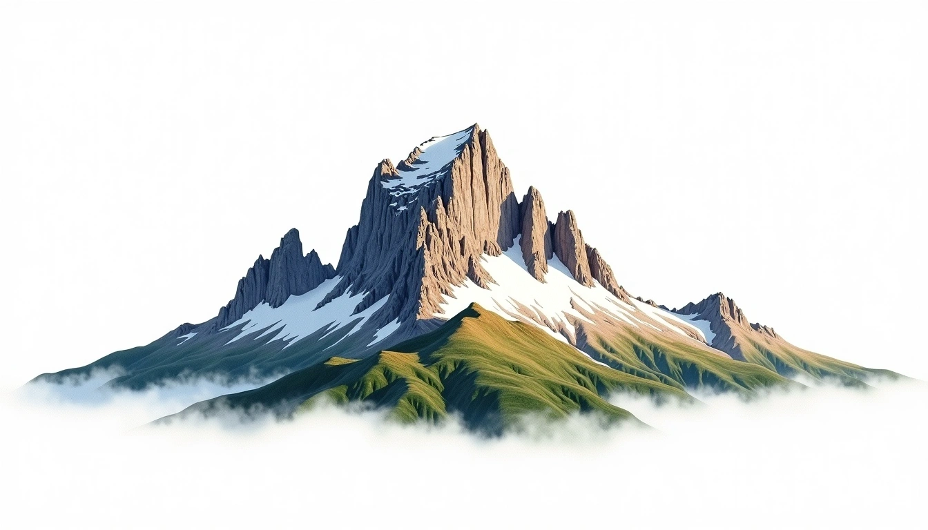 Store Skagastolstind — 2,405m — Norway — watercolor illustration