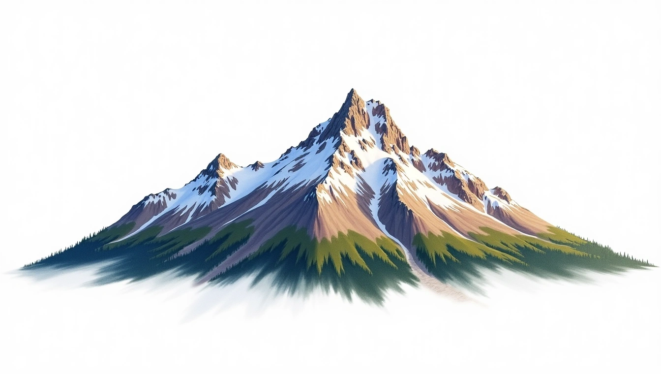 Store Skala — 1,848m — Norway — watercolor illustration