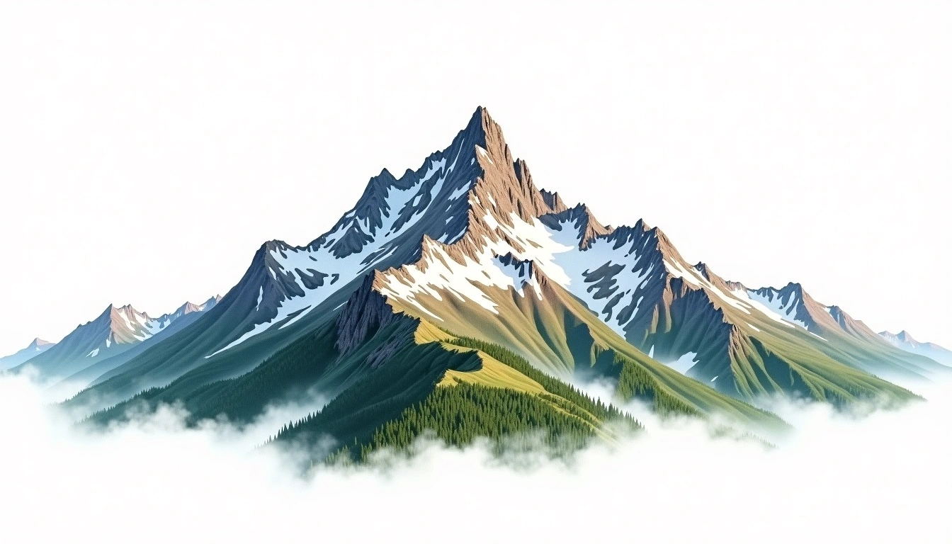Storen — 2,286m — Norway — watercolor illustration