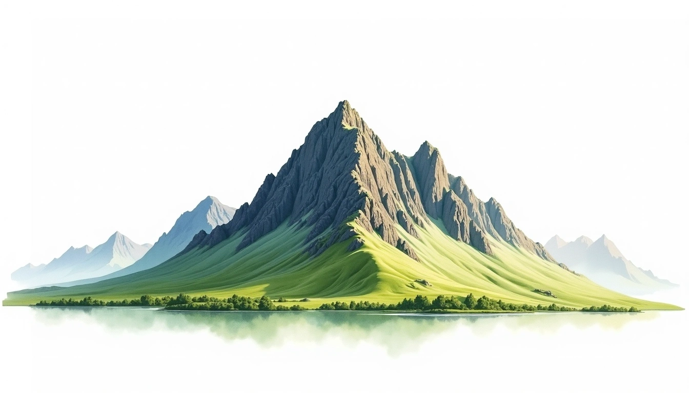 Suilven — 731m — United Kingdom — watercolor illustration