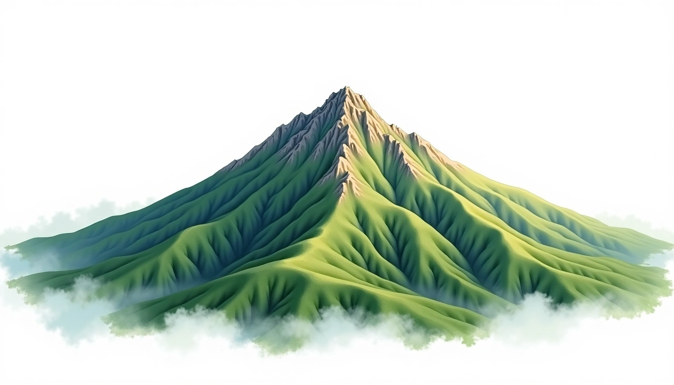 Sukai-san — 2,144m — Japan — watercolor illustration