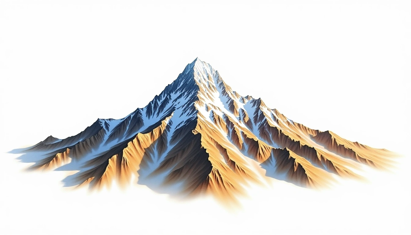 Sunlight Peak — 4,285m — United States — watercolor illustration