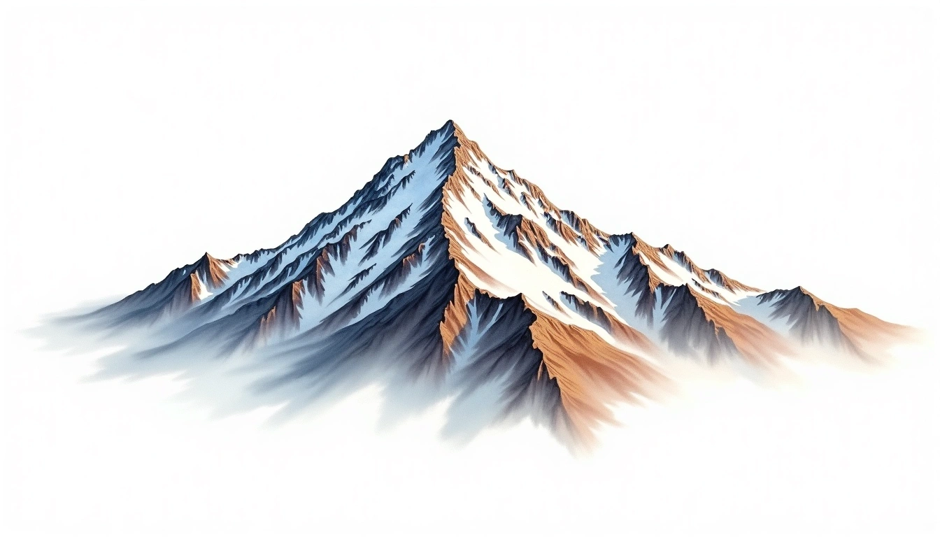 Sunshine Peak — 4,271m — United States — watercolor illustration