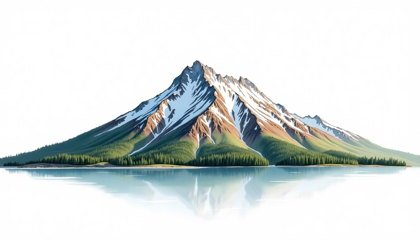 Sylarna — 1,762m — Sweden — watercolor illustration