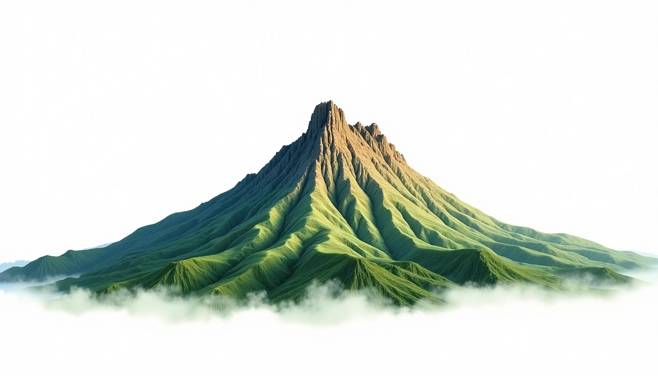 Tabwemasana — 1,879m — Vanuatu — watercolor illustration