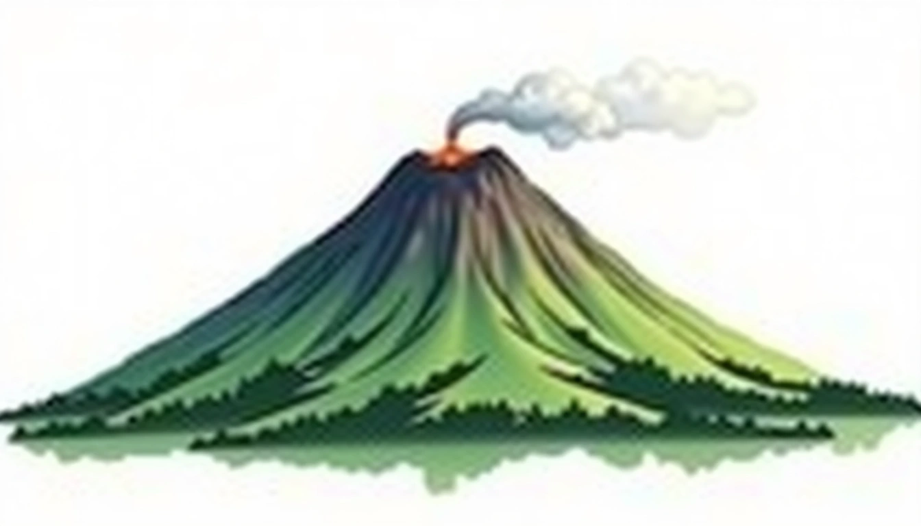 Tateshina-yama — 2,531m — Japan — watercolor illustration