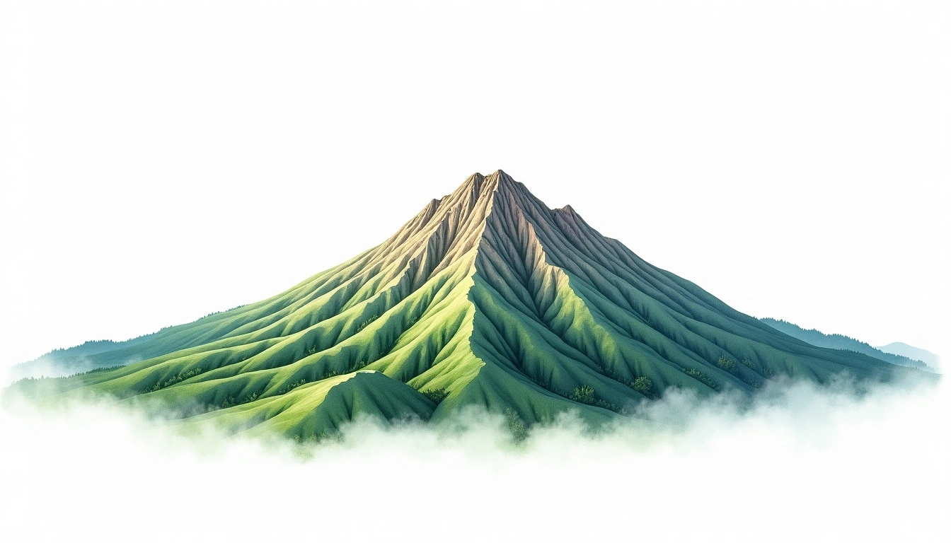 Tekari-dake — 2,592m — Japan — watercolor illustration
