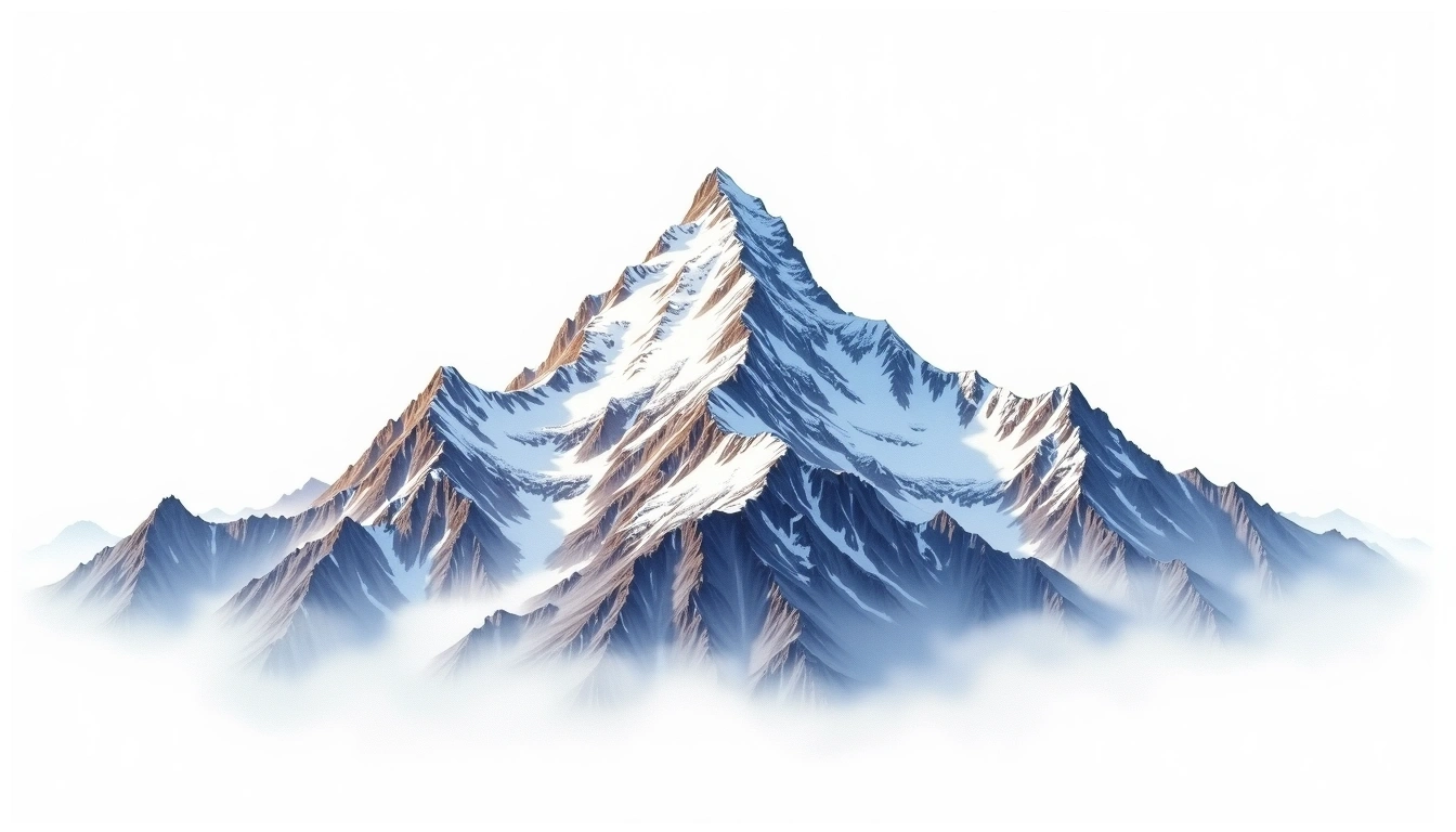 Teri Kang — 7,089m — Bhutan — watercolor illustration