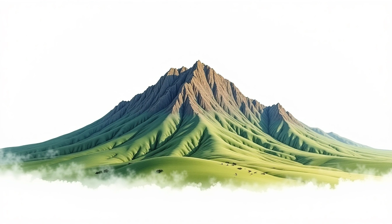 Thabana Ntlenyana — 3,482m — Lesotho — watercolor illustration