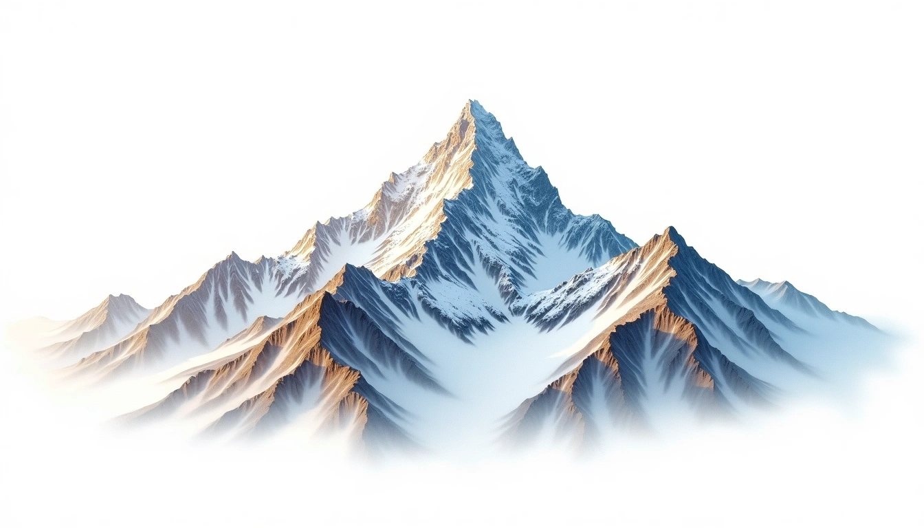 Tharpu Chuli — 5,663m — Nepal — watercolor illustration