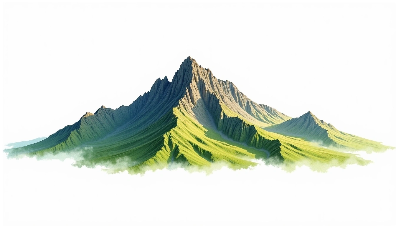 The Saddle — 1,010m — United Kingdom — watercolor illustration