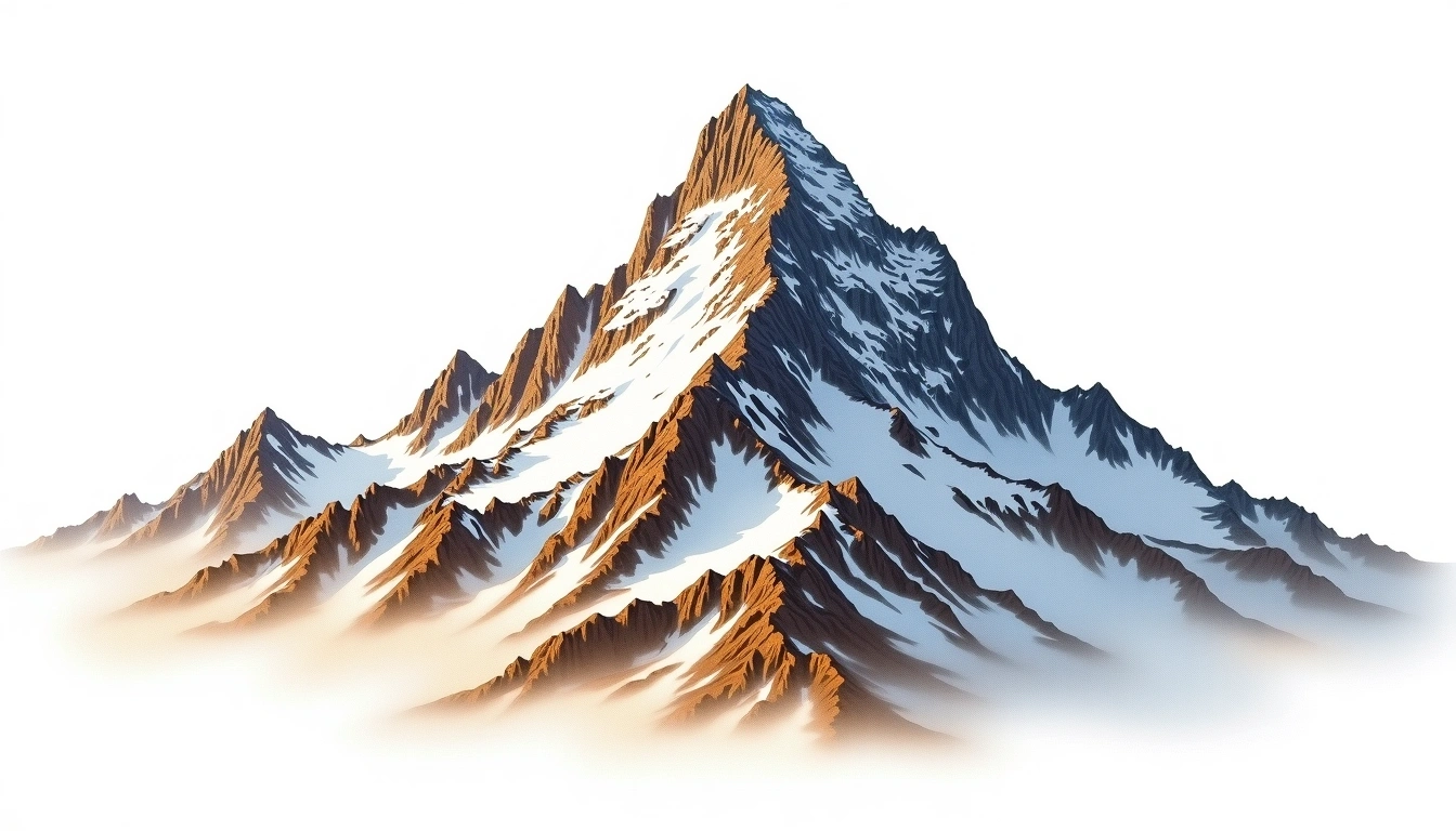 Thor Peak (WY) — 3,714m — United States — watercolor illustration