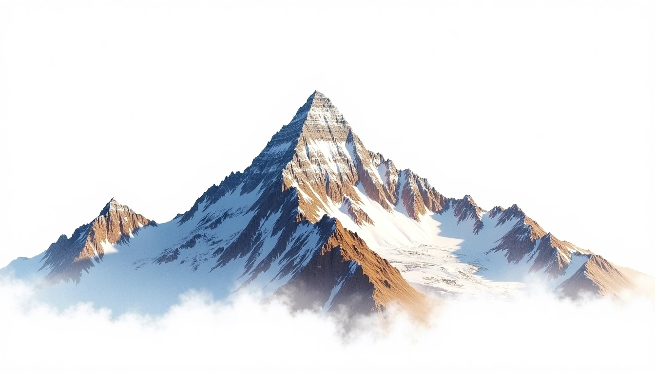 Thorong Peak — 6,144m — Nepal — watercolor illustration
