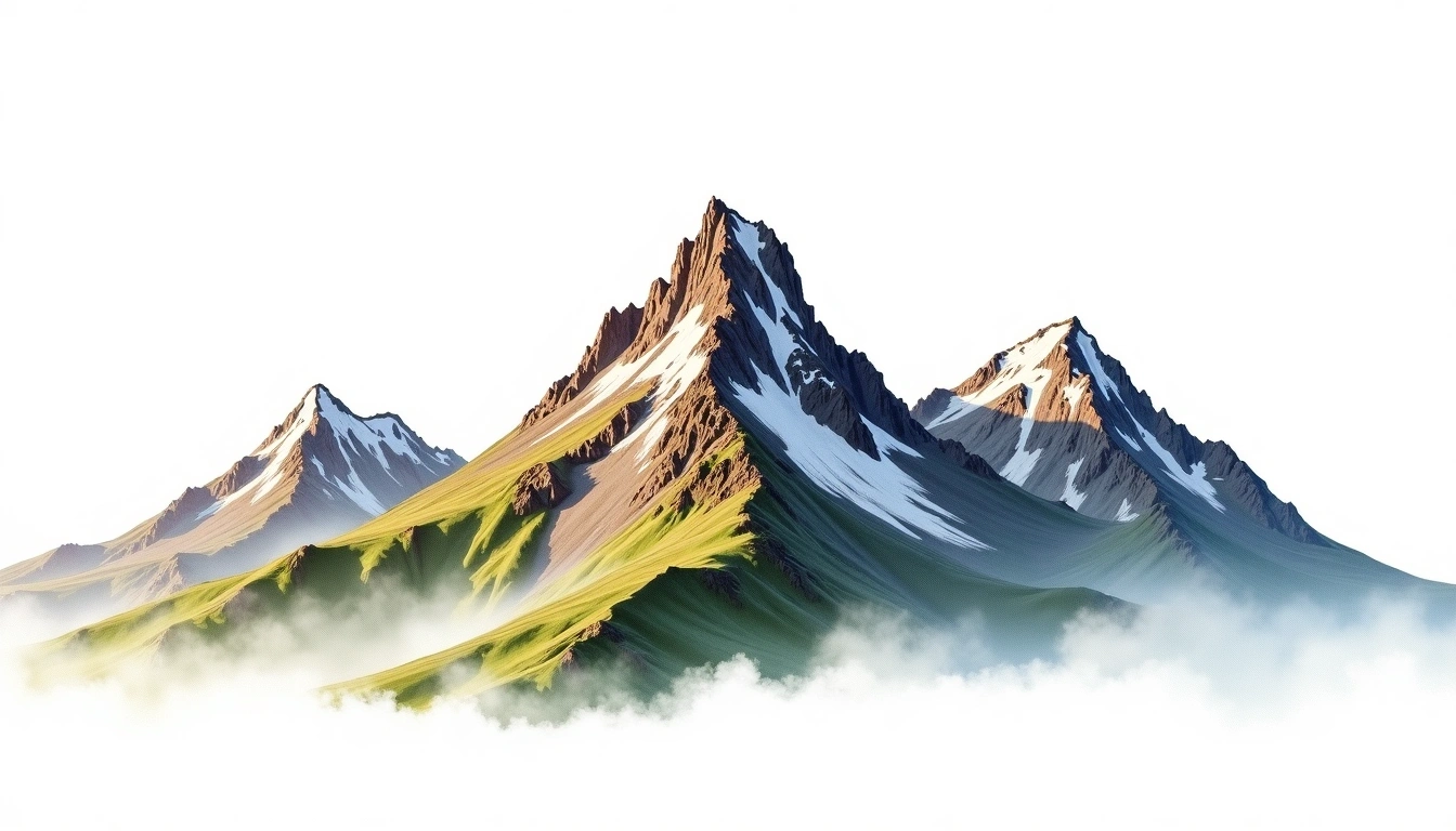 Three Sisters — 3,157m — United States — watercolor illustration