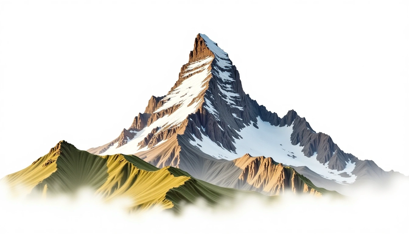 Thunderbolt Peak — 4,257m — United States — watercolor illustration