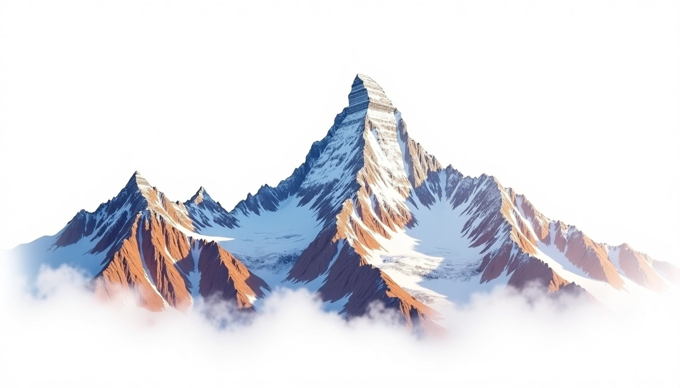 Tilicho Peak — 7,134m — Nepal — watercolor illustration