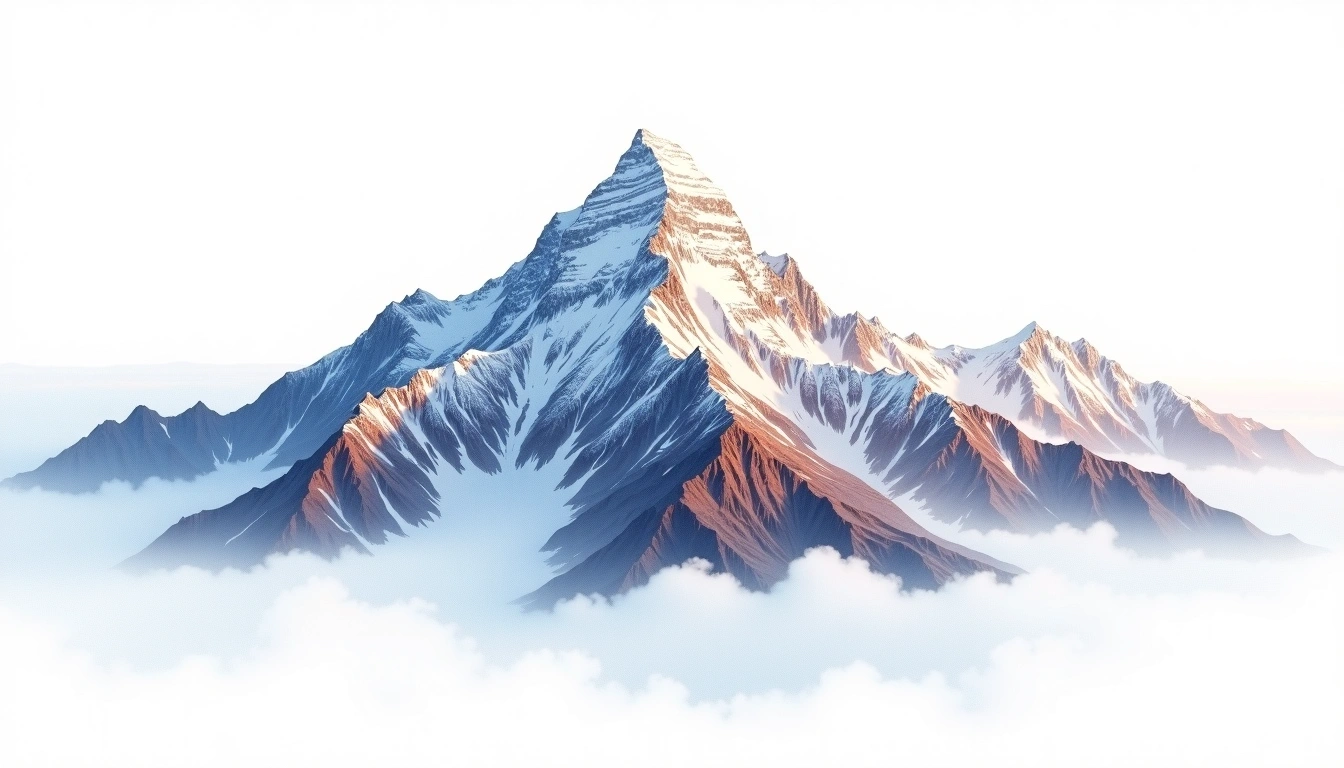 Tirich Mir — 7,708m — Pakistan — watercolor illustration