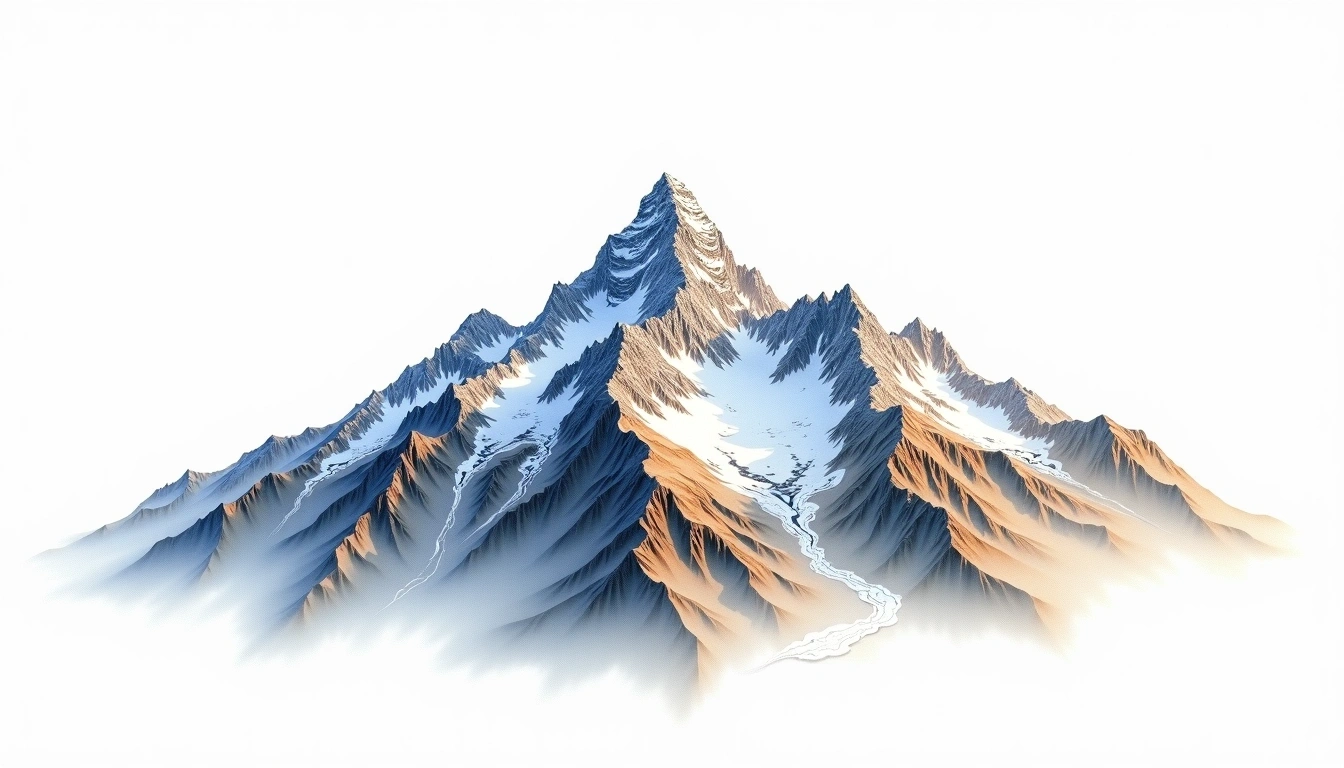 Titlis — 3,238m — Switzerland — watercolor illustration