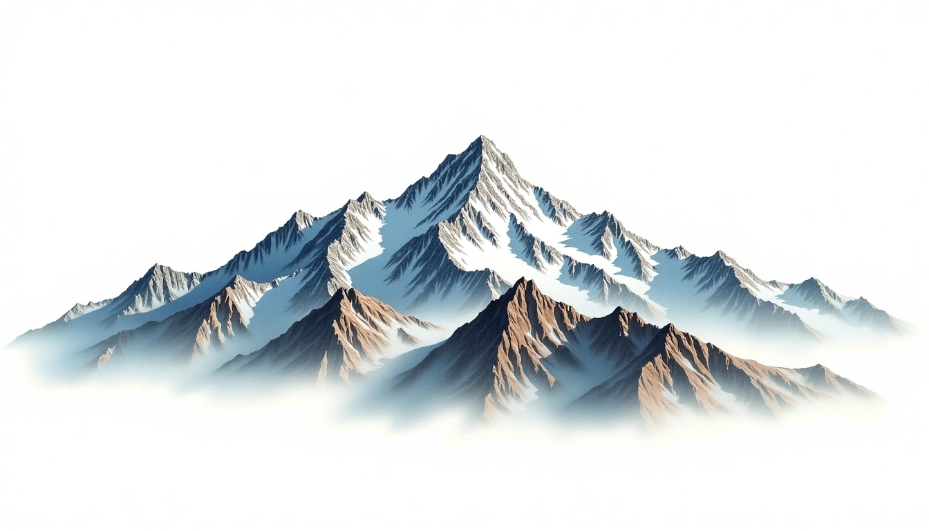Tochal — 3,933m — Iran — watercolor illustration