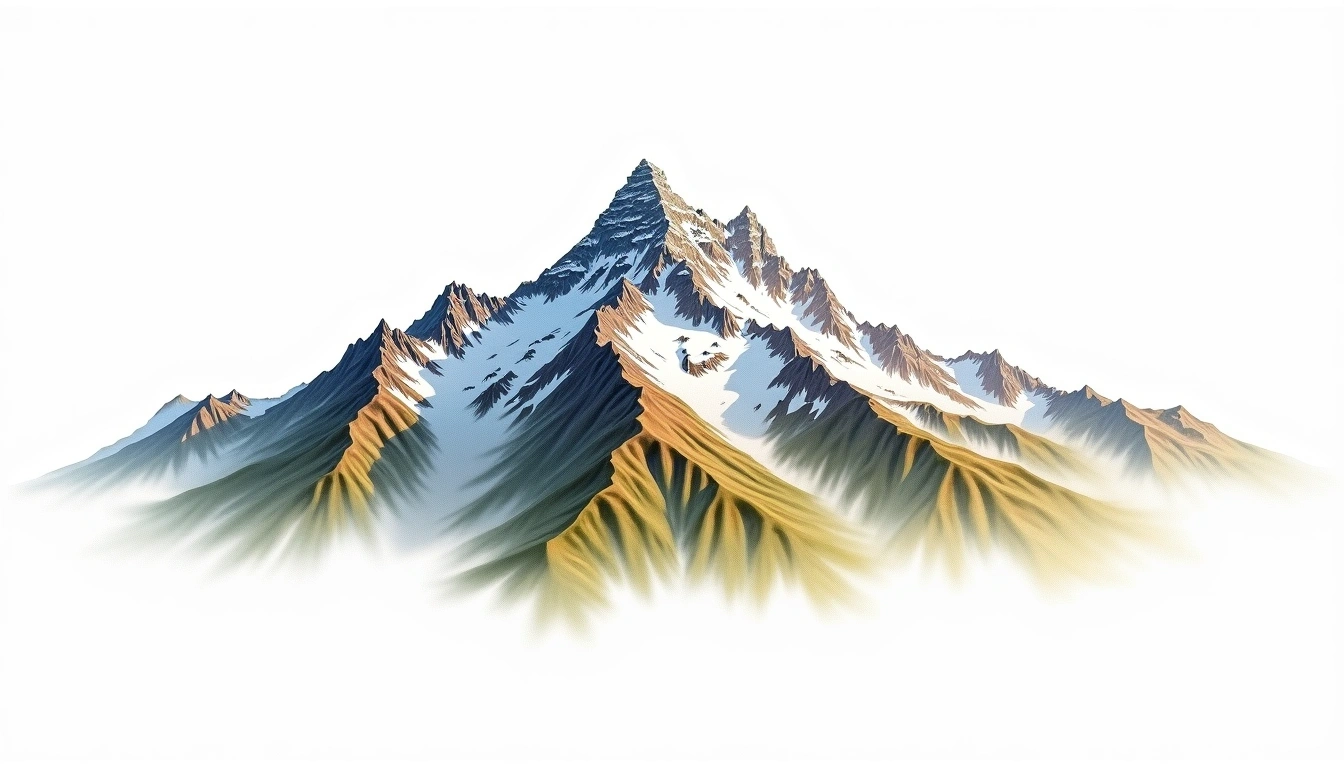 Toedi — 3,614m — Switzerland — watercolor illustration
