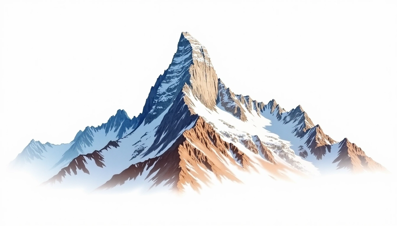 Trango Tower — 6,286m — Pakistan — watercolor illustration