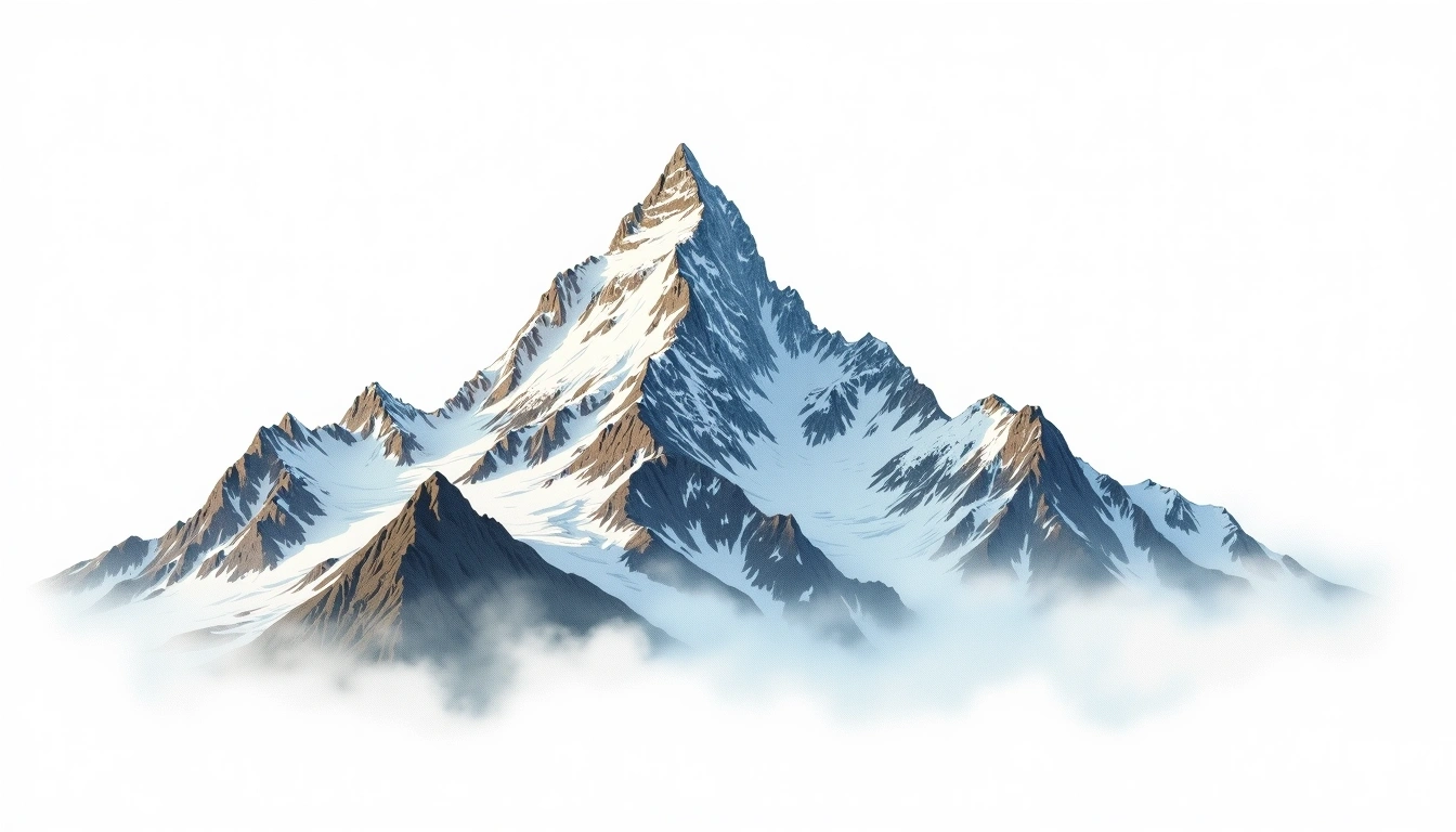 Trisul — 7,120m — India — watercolor illustration