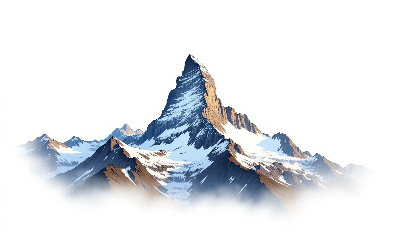 Trollhul — 2,977m — Antarctica — watercolor illustration