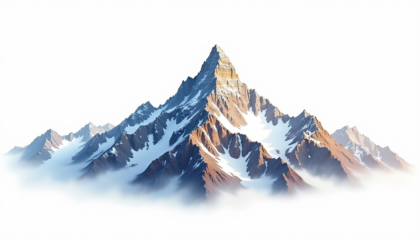 Tukuche Peak — 6,920m — Nepal — watercolor illustration