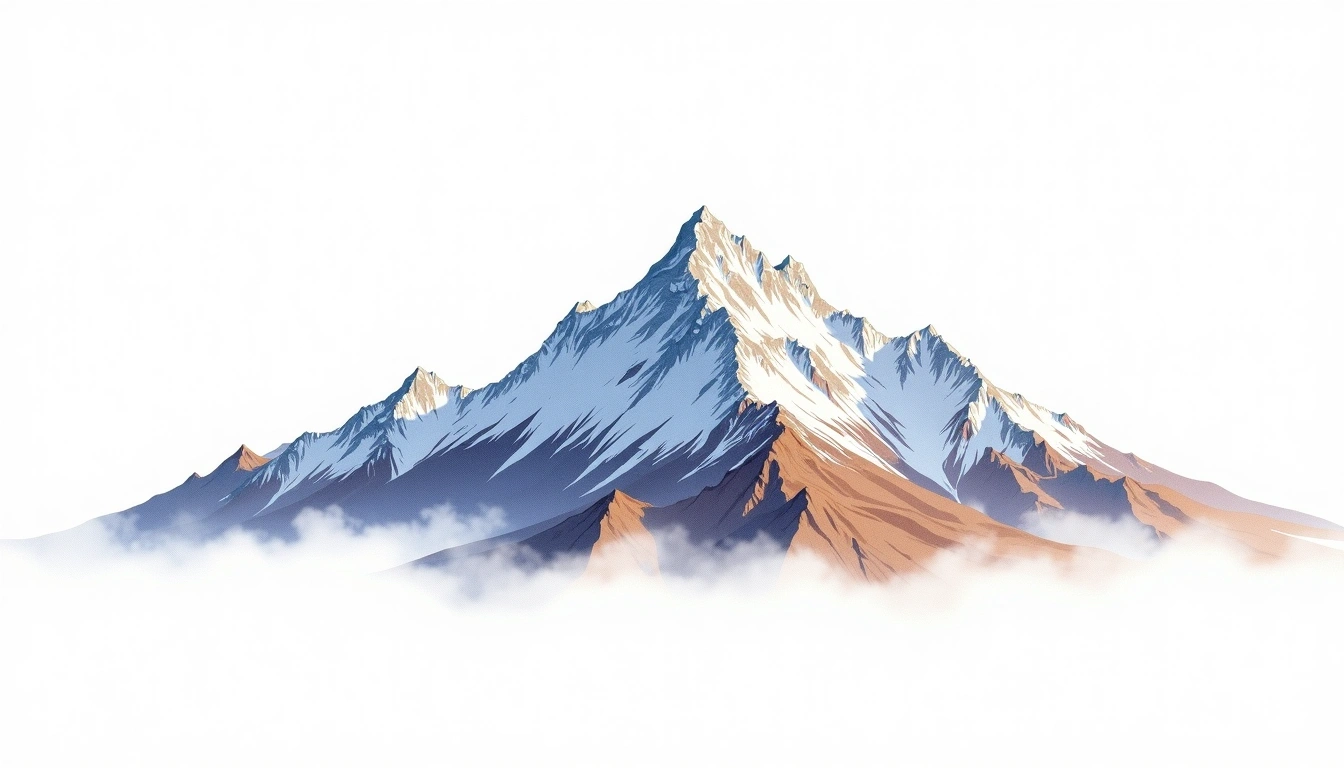 Ultar Sar — 7,388m — Pakistan — watercolor illustration
